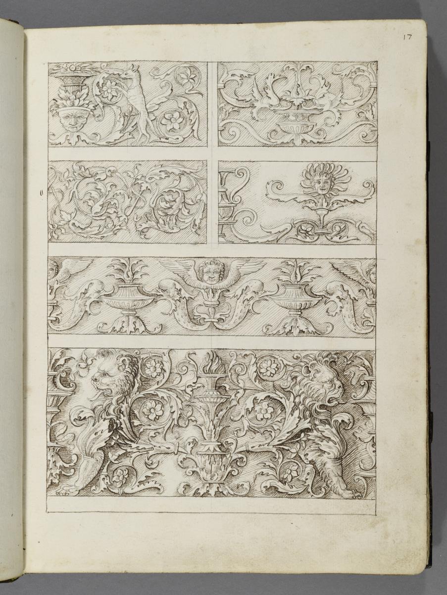 Codex Mantegna, sechs Friesdekore