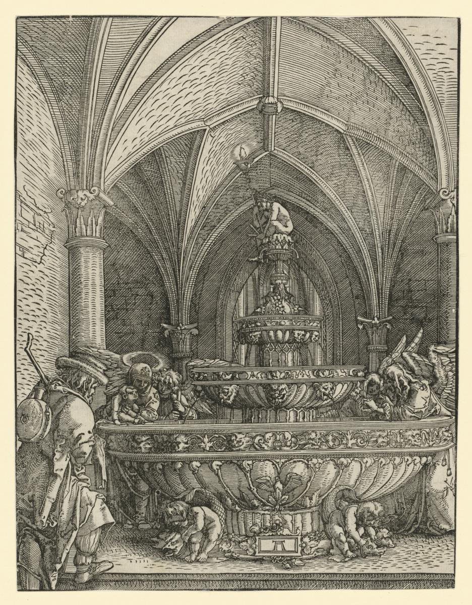 Die Heilige Familie am Brunnen