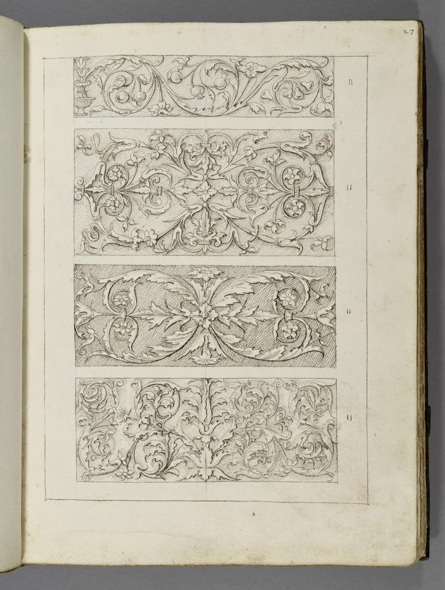 Codex Mantegna, vier Friesdekore