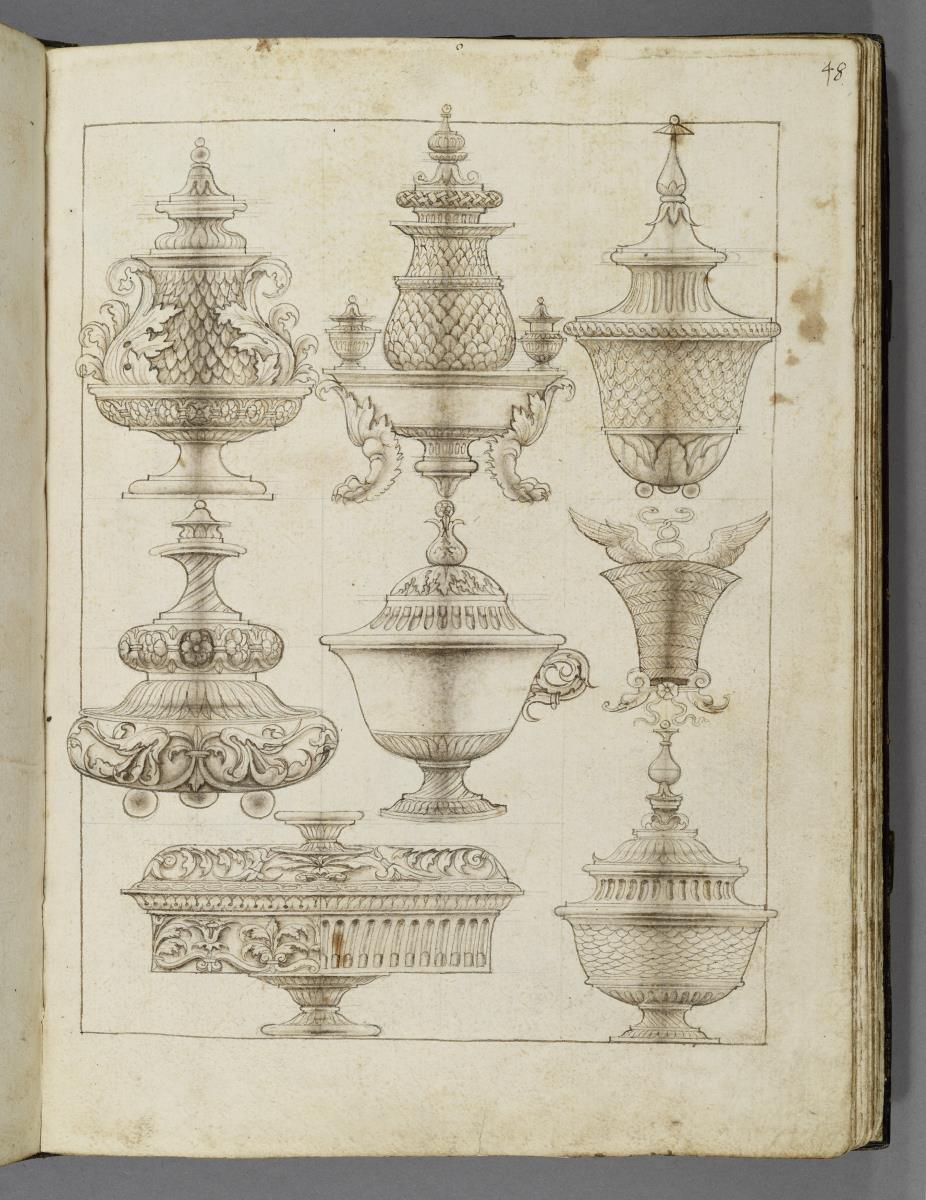 Codex Mantegna, acht Gefäße