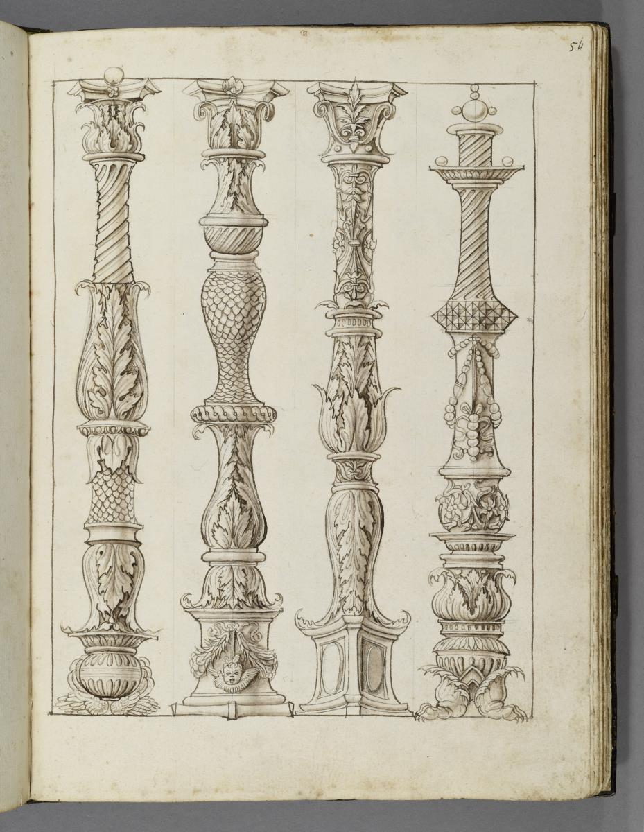 Codex Mantegna, vier Baluster