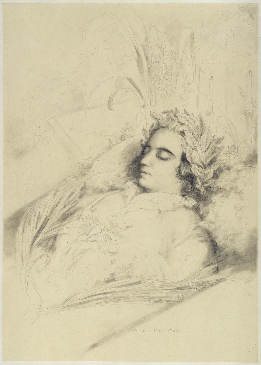 Fanny Hensel auf dem Totenbett