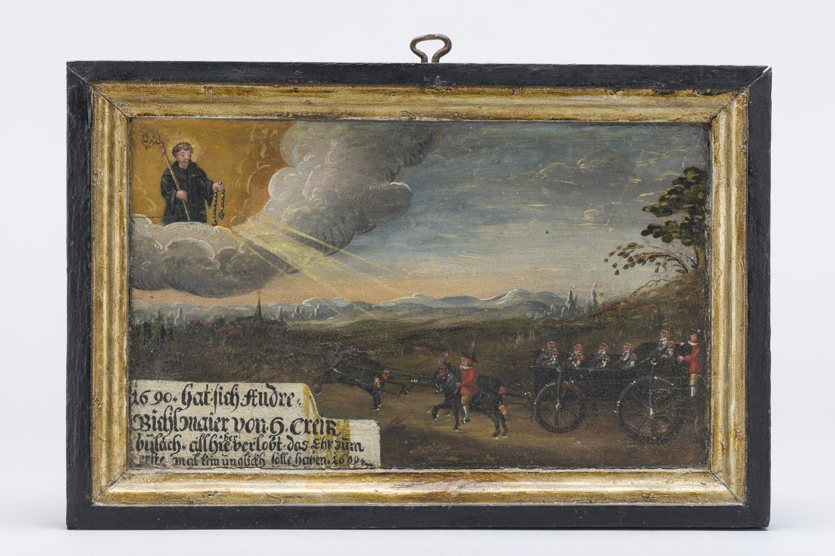 1690 hat sich Andre Bichlmaier von H. Creitz bulach allhieher verlobt, das Ehr zum erste mal kein unglickh solle haben. 1699.