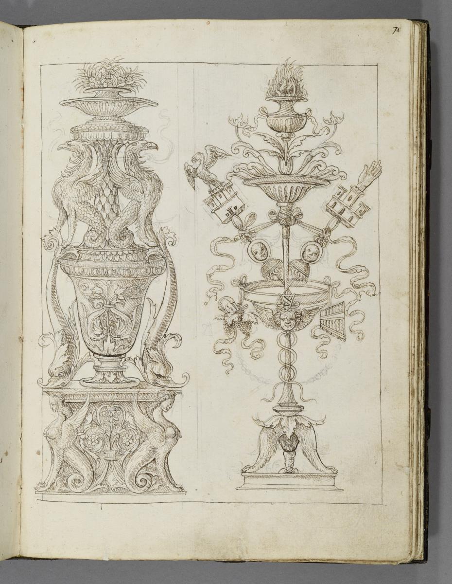 Codex Mantegna, Kandelaber und Groteskenornament
