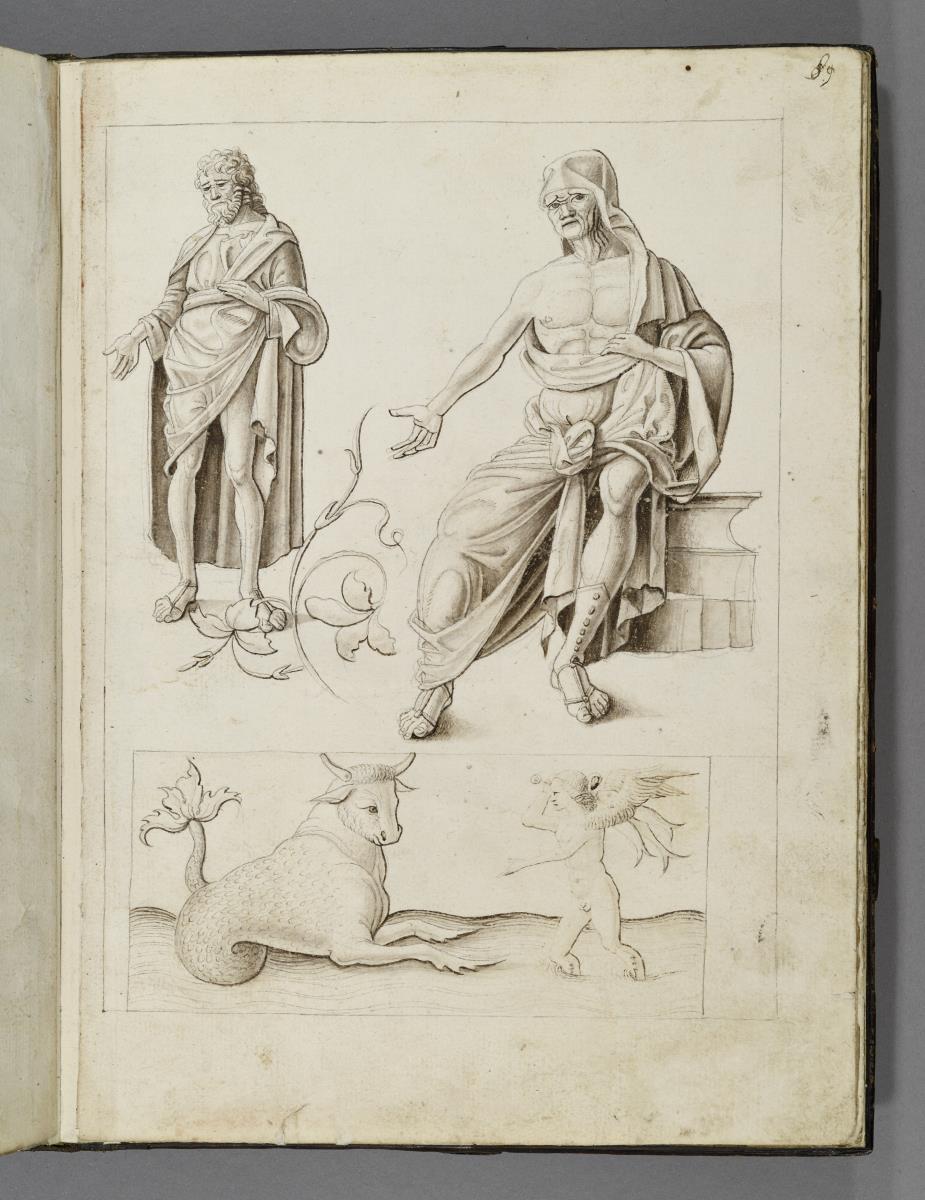 Codex Mantegna, figürliche Darstellungen, nach antiker Vorlage