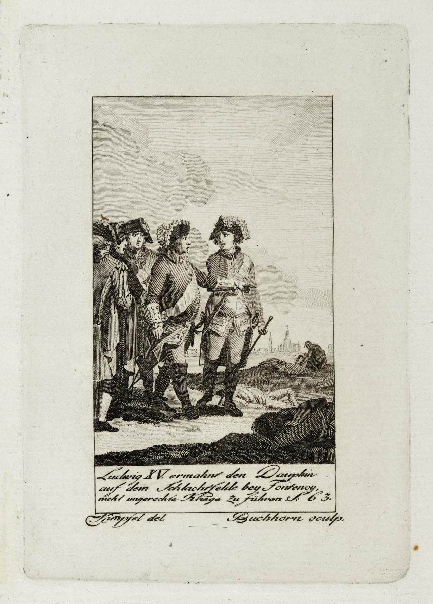 Die Ermahnung Ludwig XV. aus : Historisch-genealogischer Kalender auf das Jahr 1794