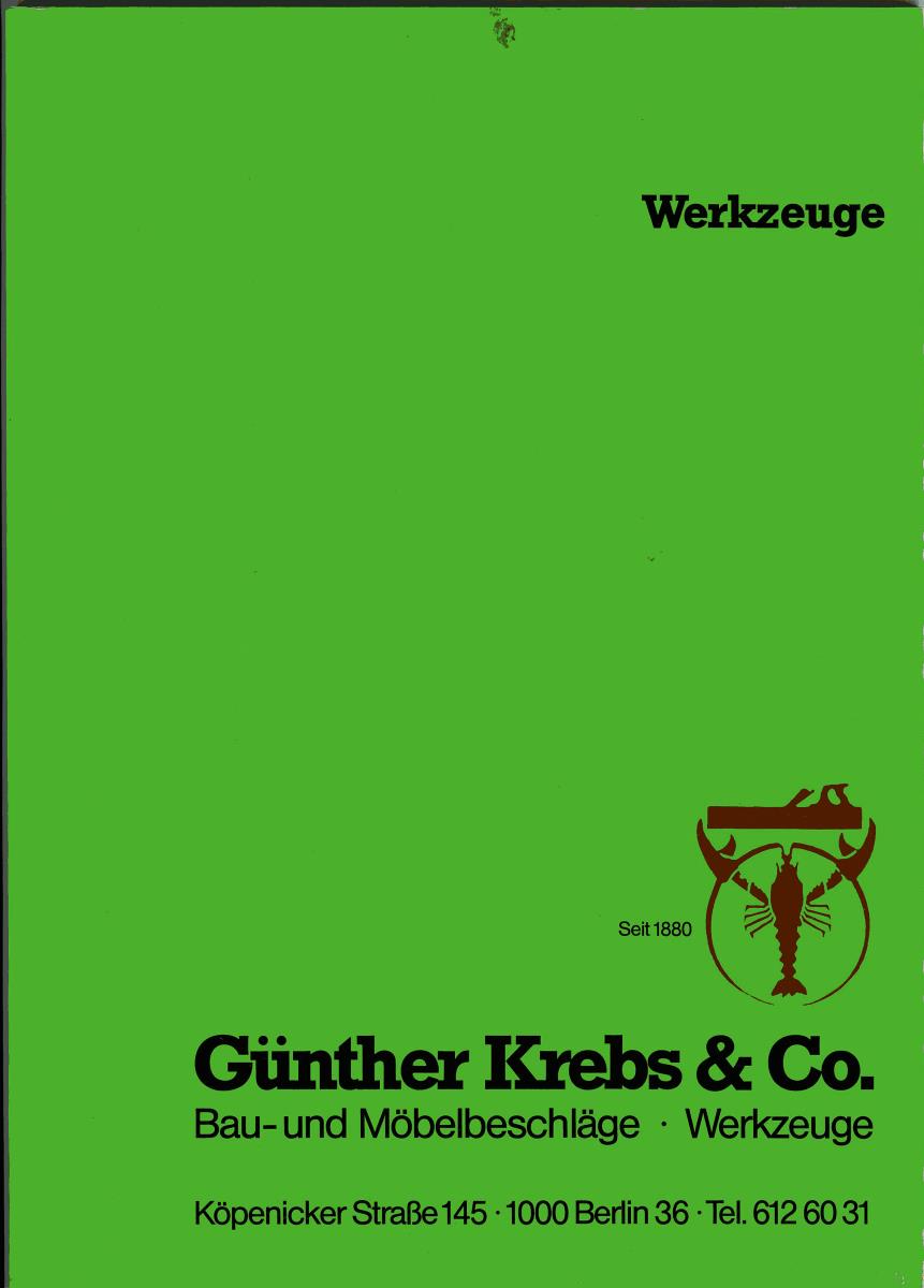 Günther Krebs & Co. Bau- und Möbelbeschläge. Werkzeuge.