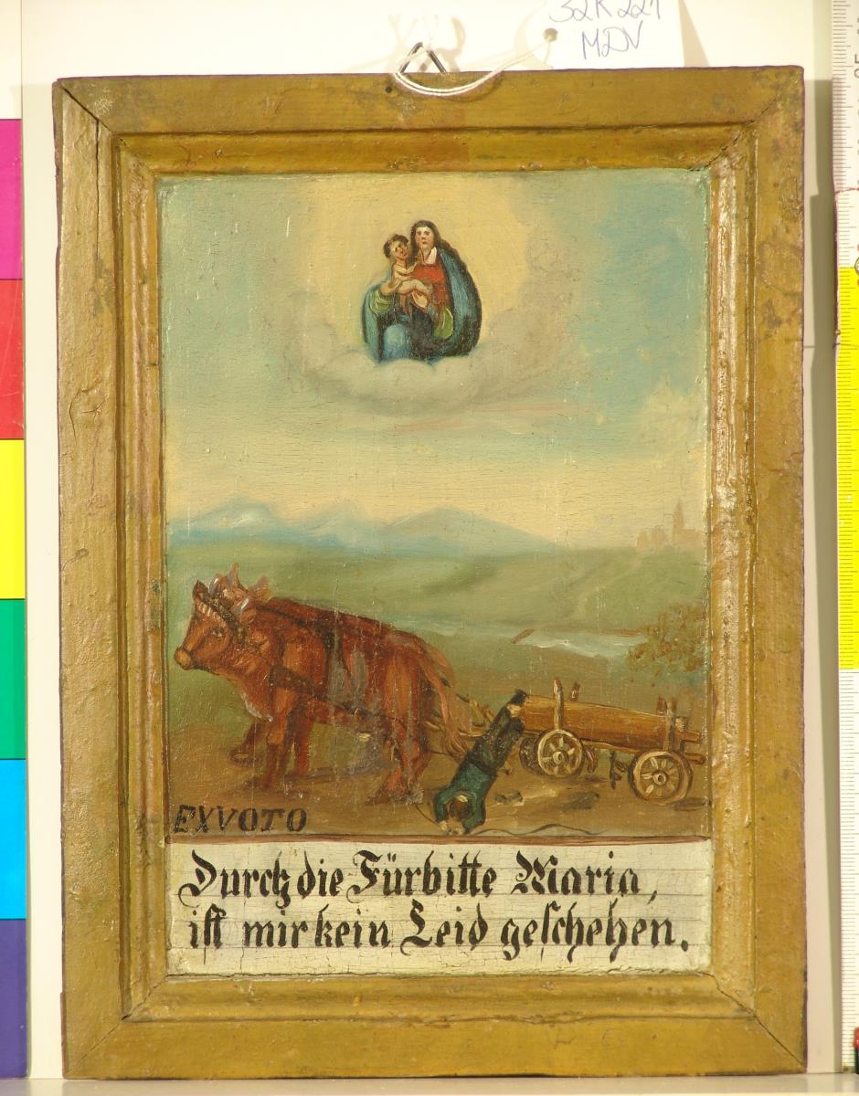 EXVOTO. Durch die Fürbitte Maria, ist mir kein Leid geschehen.