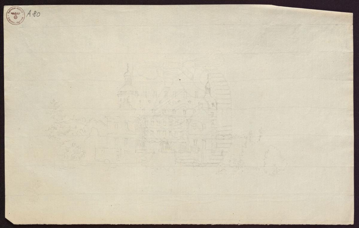 Bad Muskau. Schloss. Ansicht der Südseite