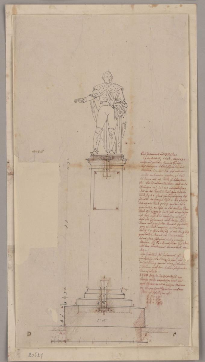 Neuruppin. Entwurf zum Denkmal Friedrich Wilhelms II. Ansicht