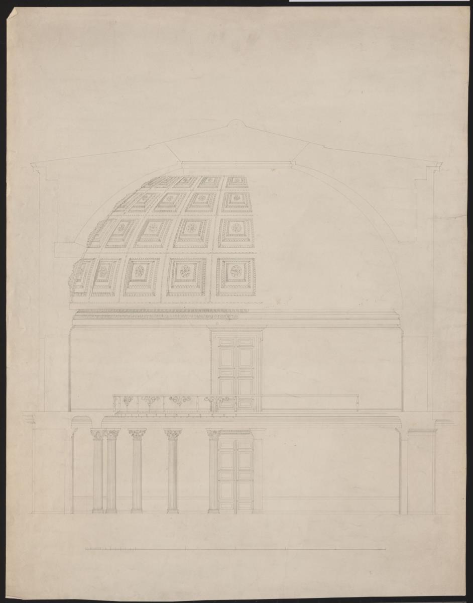 Berlin. Altes Museum am Lustgarten. Schnitt durch die Rotunde