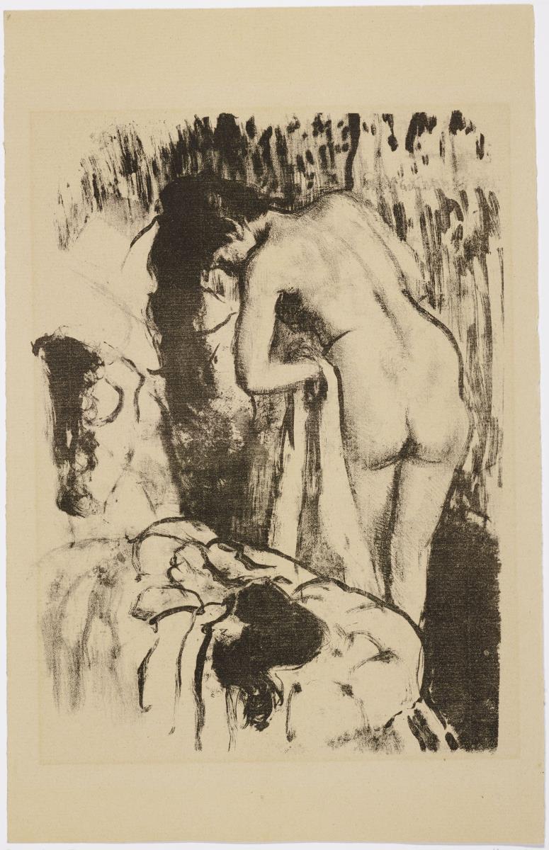 Stehender weiblicher Akt, sich nach dem Bade abtrocknend (Femme nue debout à sa toilette)