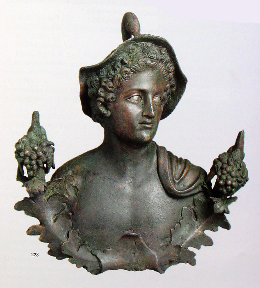 Römische Merkurbüste (Teil eines Tintinnabulums)