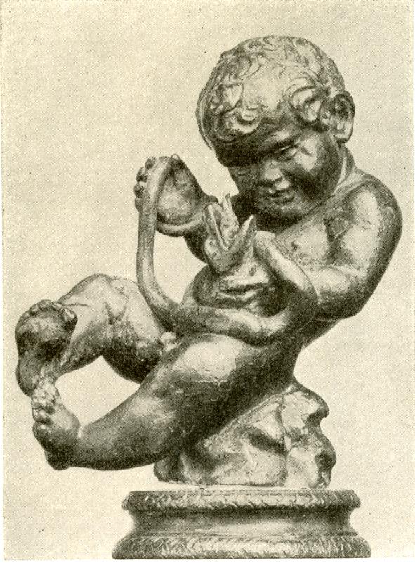 Statuette des kleinen Hercules mit der Schlange