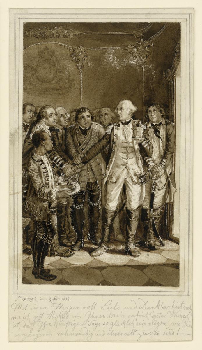 Washingtons Abschied, mit Notiz (4 Zeilen)