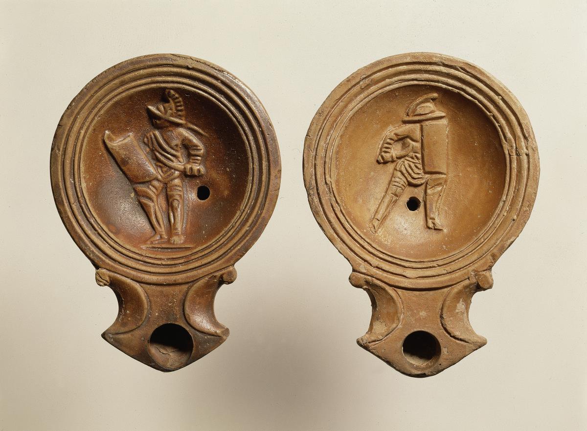 Öllämpchen mit Gladiatorenmotiven