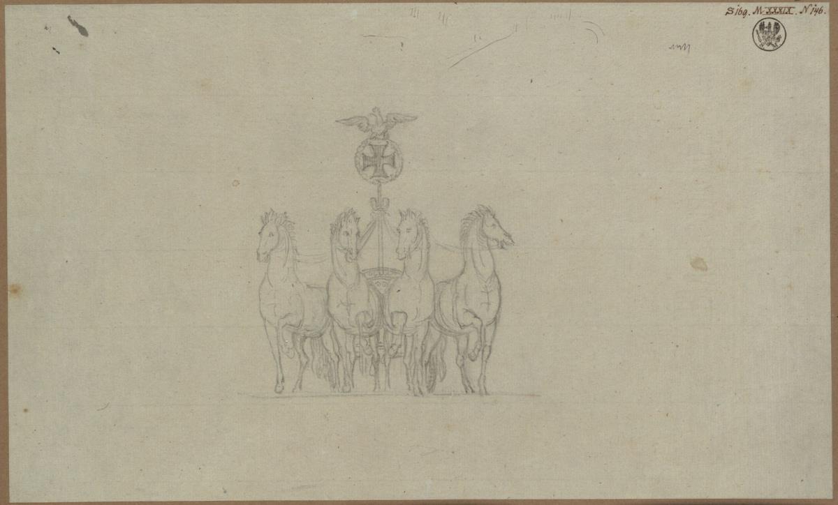 Berlin. Das Eiserne Kreuz auf der Quadriga des Brandenburger Tores