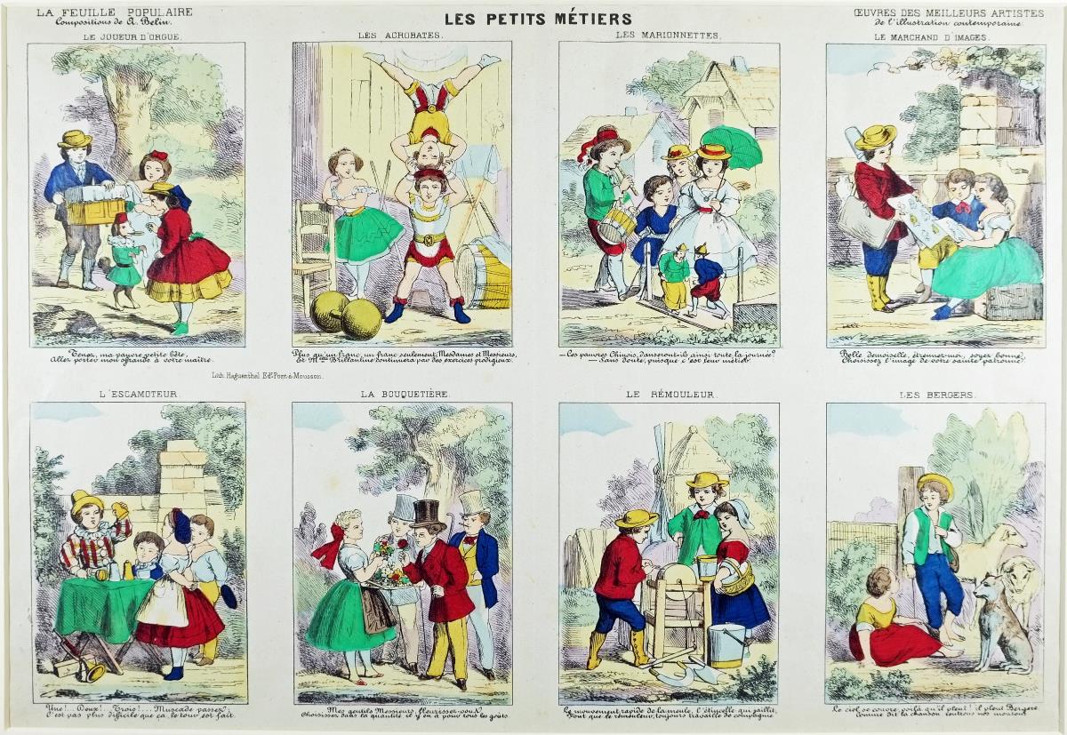 Les Petites Métiers. La Feuille Populaire. Œuvres des Meilleurs Artistes.