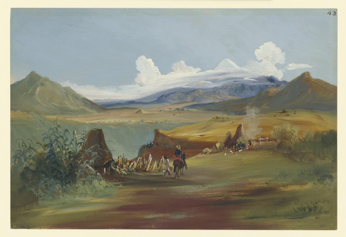 Berglandschaft mit Schlucht bei San Juan Coscomatepec im Cantón Córdoba