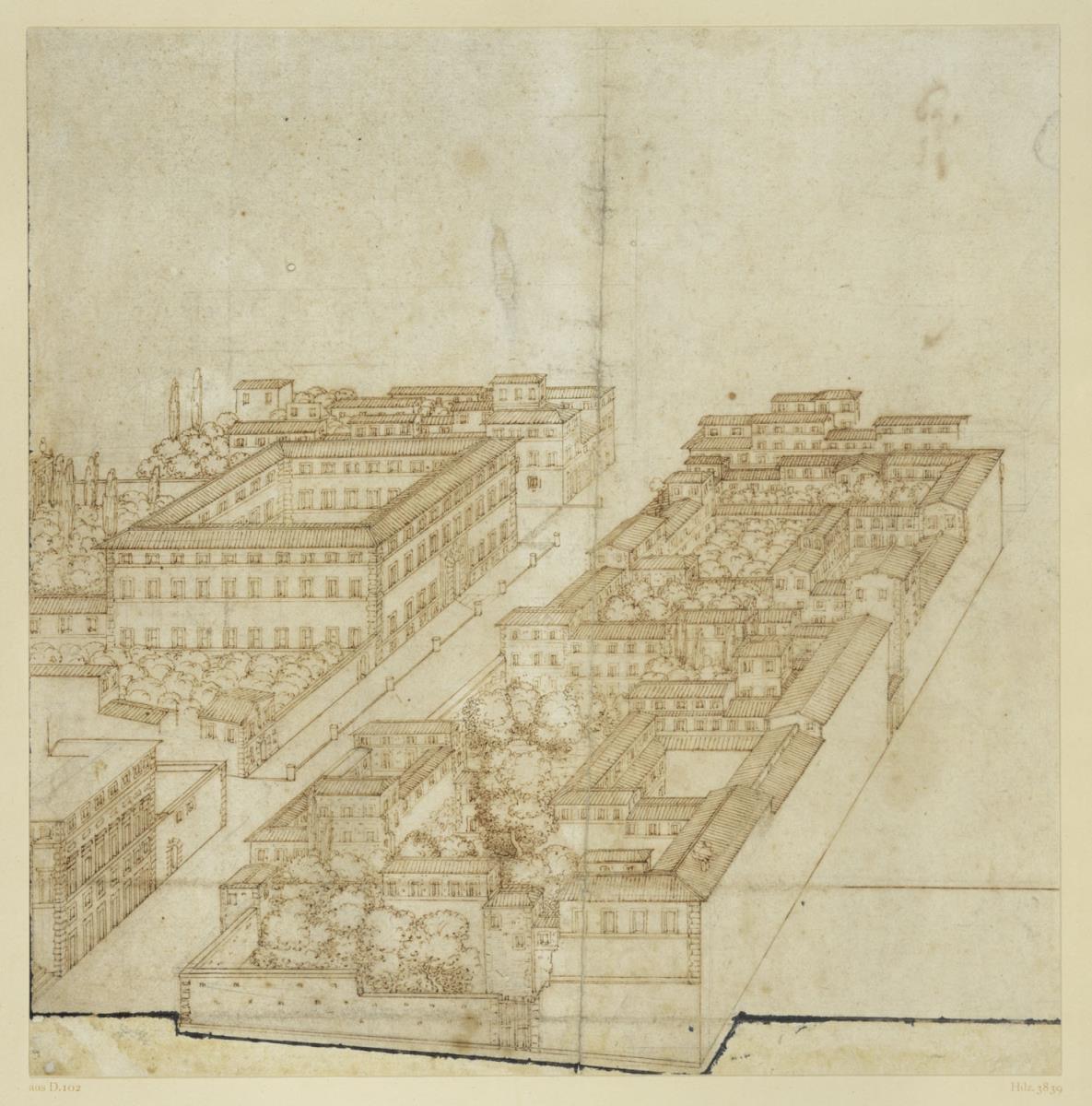 Blick auf Häuserblocks, Rom