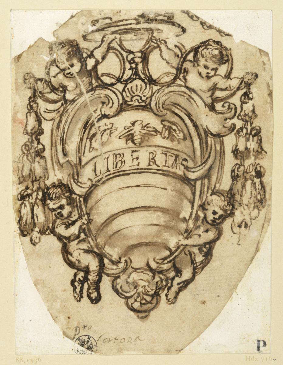 Kardinalswappen für Lorenzo Magolotti, gestorben 1637