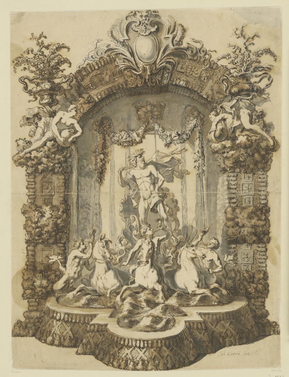 Grotten-Springbrunnen mit Neptun und Tritonen