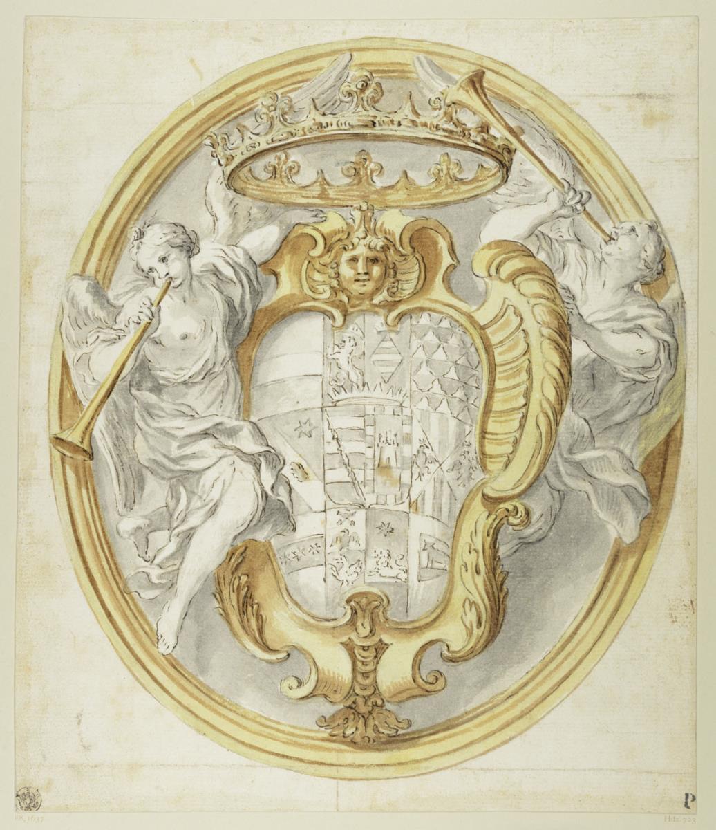 Wappen des Prinzen Butera im ovalen Rahmen
