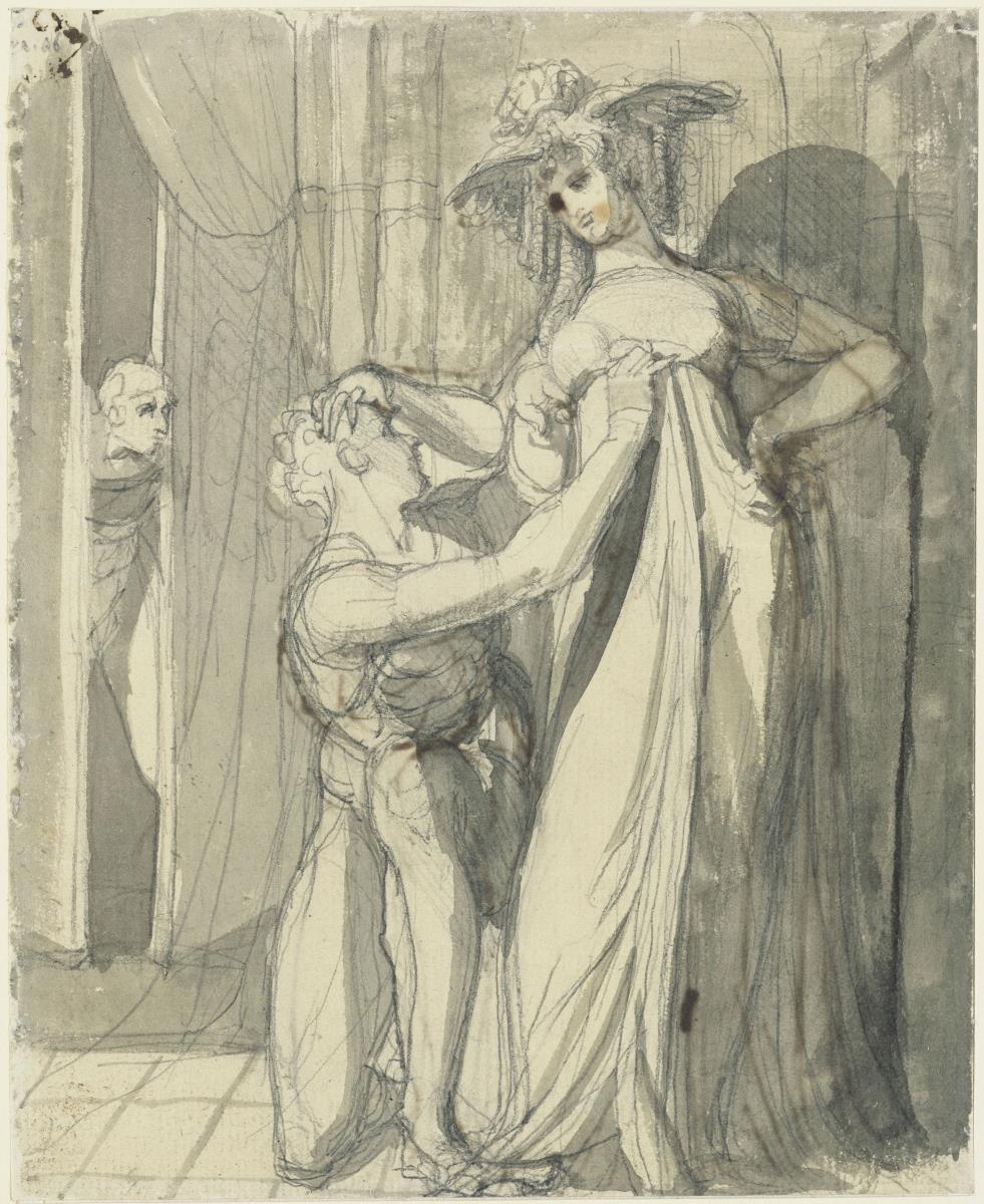 Siegfried und Kriemhild von Hagen überrascht