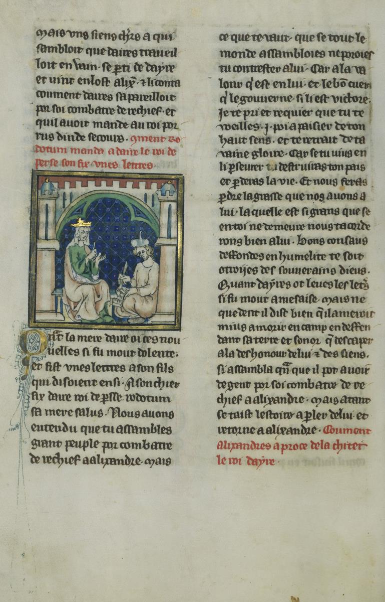 Alexander-Roman. Wie Rodogune ihrem Sohn, dem König Darius von Persien, einen Brief schickte