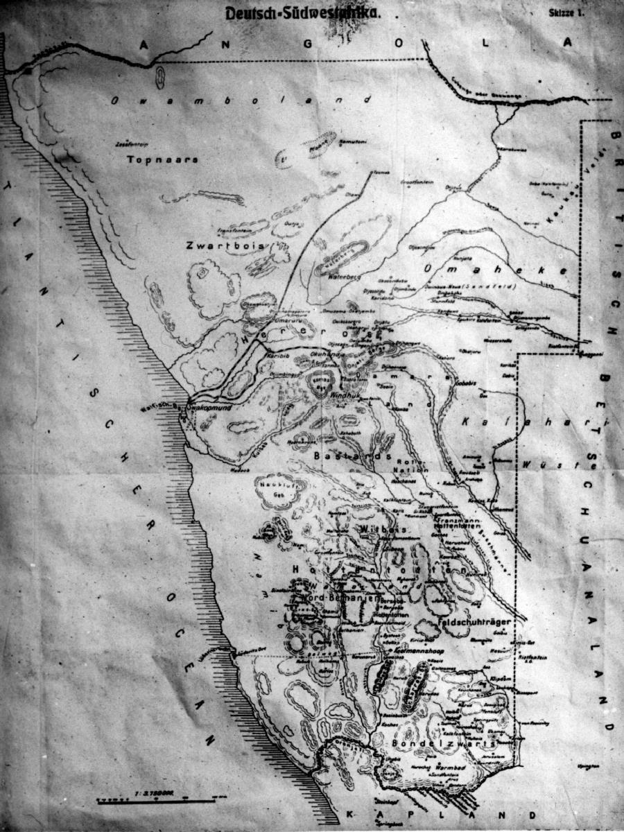 Karte von Südwest-Afrika