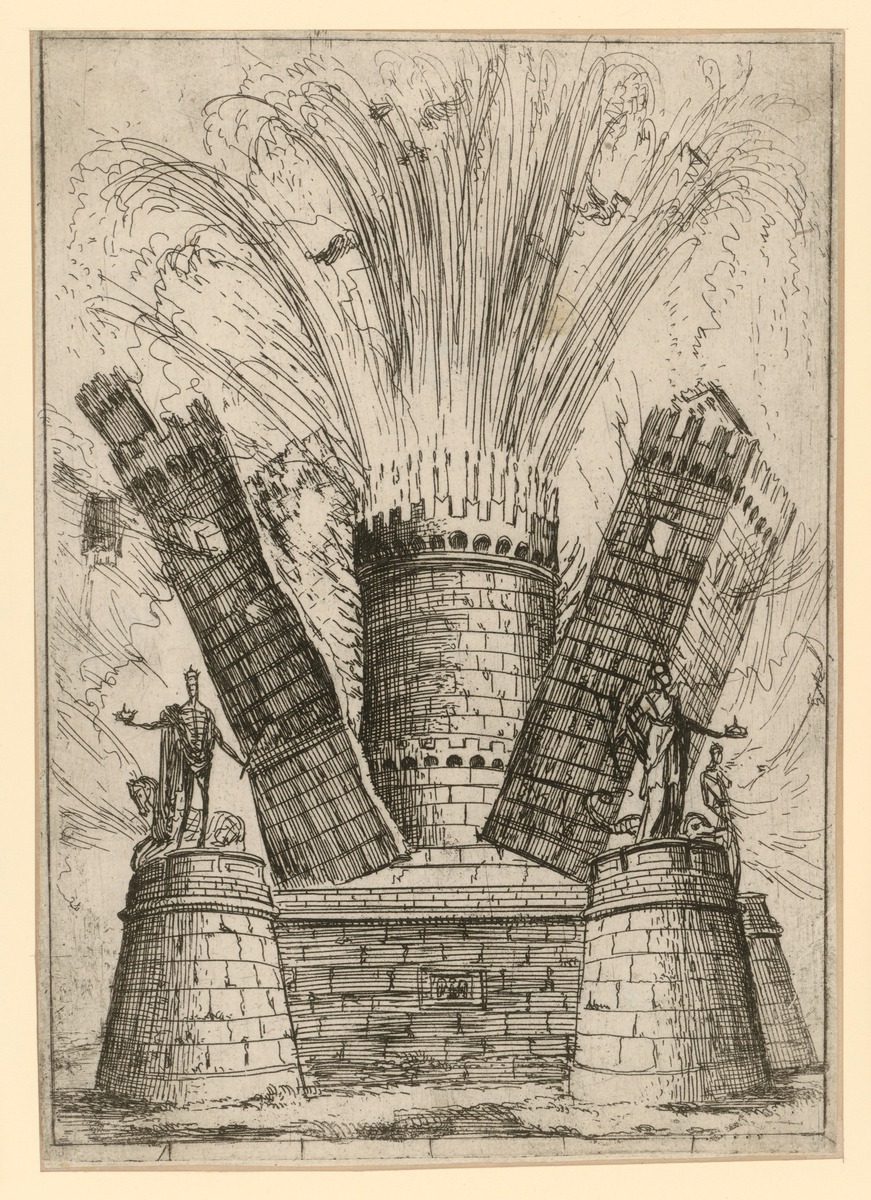 Der viereckige Turm  zerbricht und der runde Turm erscheint