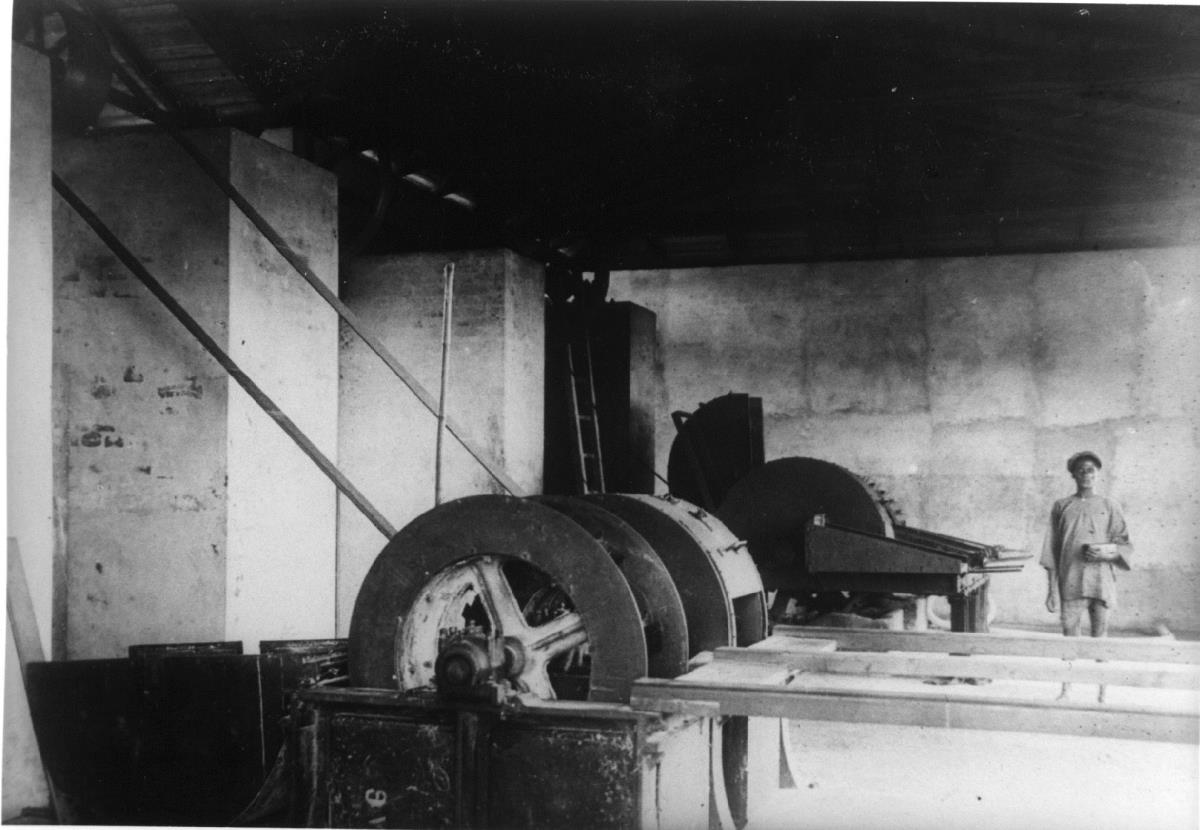 Inneres einer Sisalfabrik