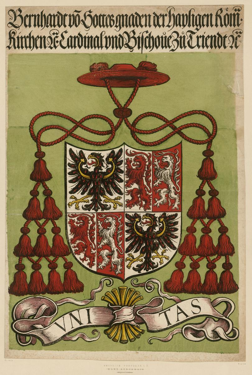 Wappen des Kardinals Bernhard von Cles