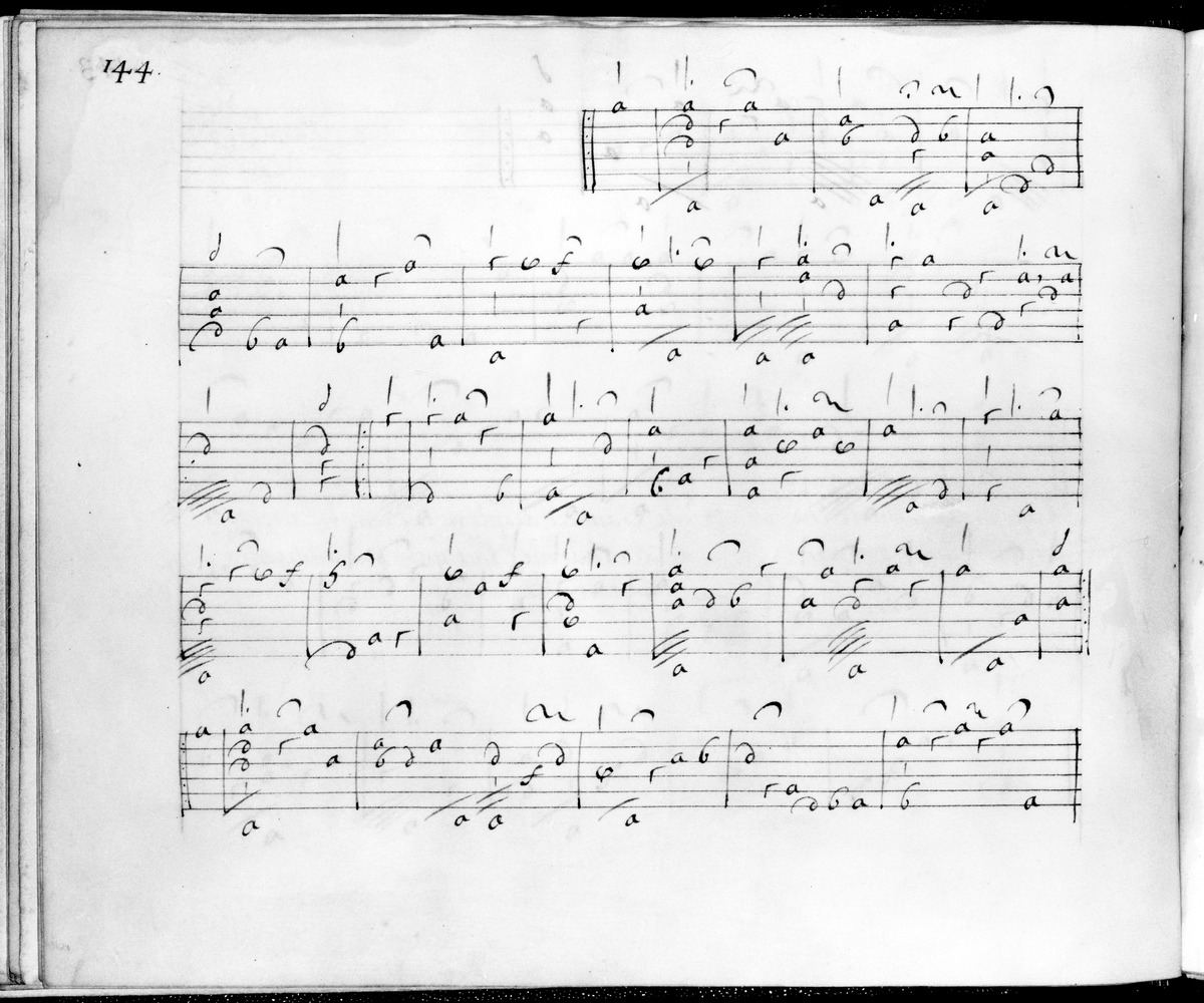 Notenblatt - Autograph von Denis Gaultier