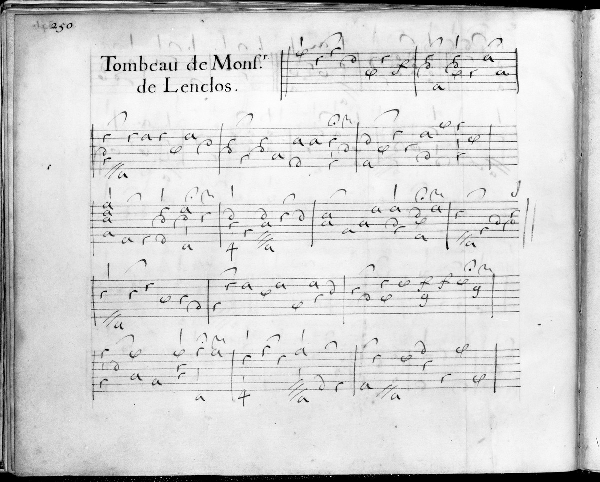 Notenblatt - Autograph von Denis Gaultier