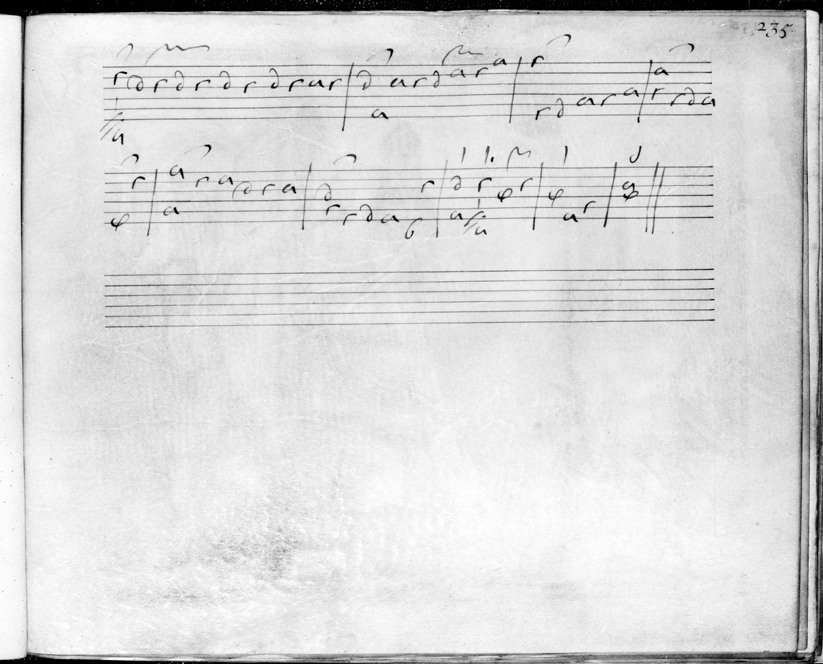 Notenblatt - Autograph von Denis Gaultier