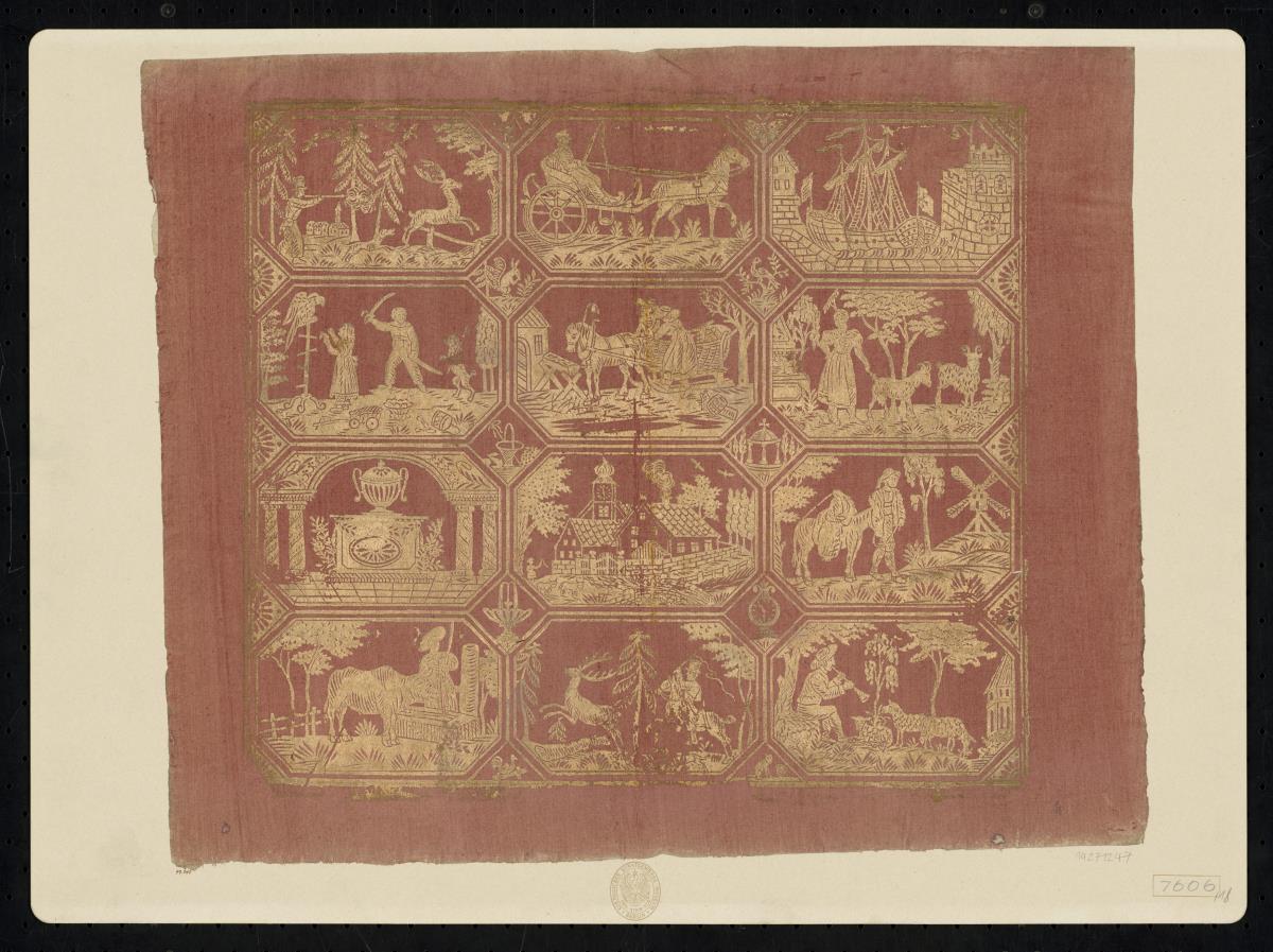 Brokatpapier (Blatt mit 12 Bildern)