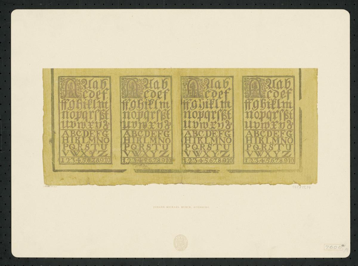 Brokatpapier (Alphabete und arabische Ziffern)