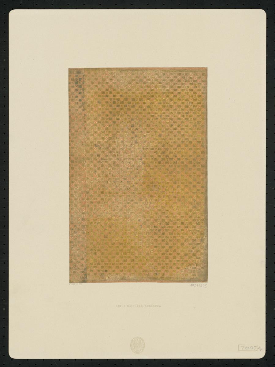 Brokatpapier (Karomuster mit verschiedenen Ornamenten)