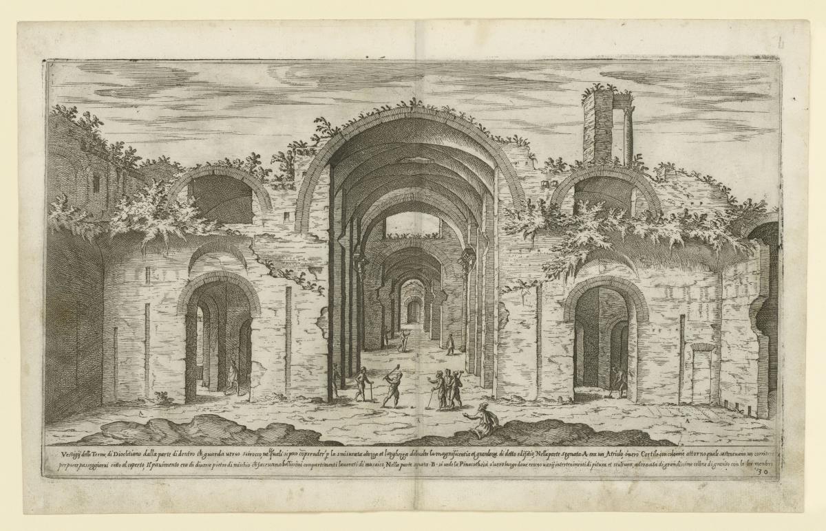 Terme di Diocleziano / Diokletionsthermen (Blatt 30 der Serie I Vestigi Dell'Antichità Di Roma: Raccolti Et Ritratti In Perspettiva Con Ogni Diligentia)