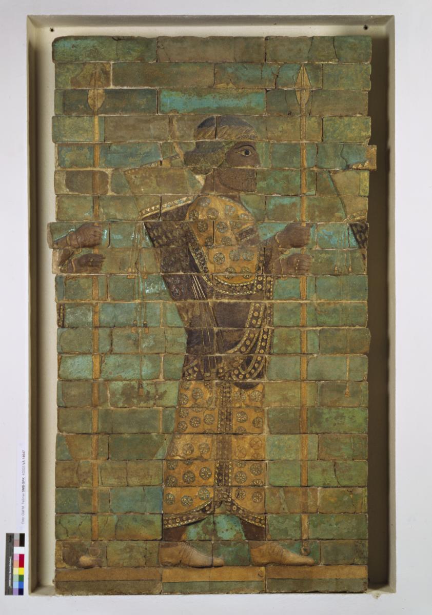 Relief eines Speerträgers