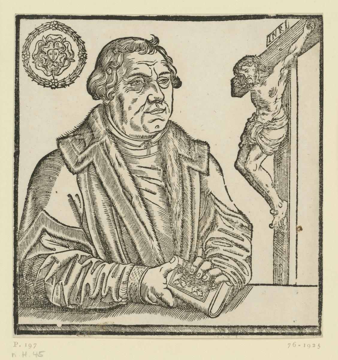 Bildnis des Martin Luther mit Kruzifix