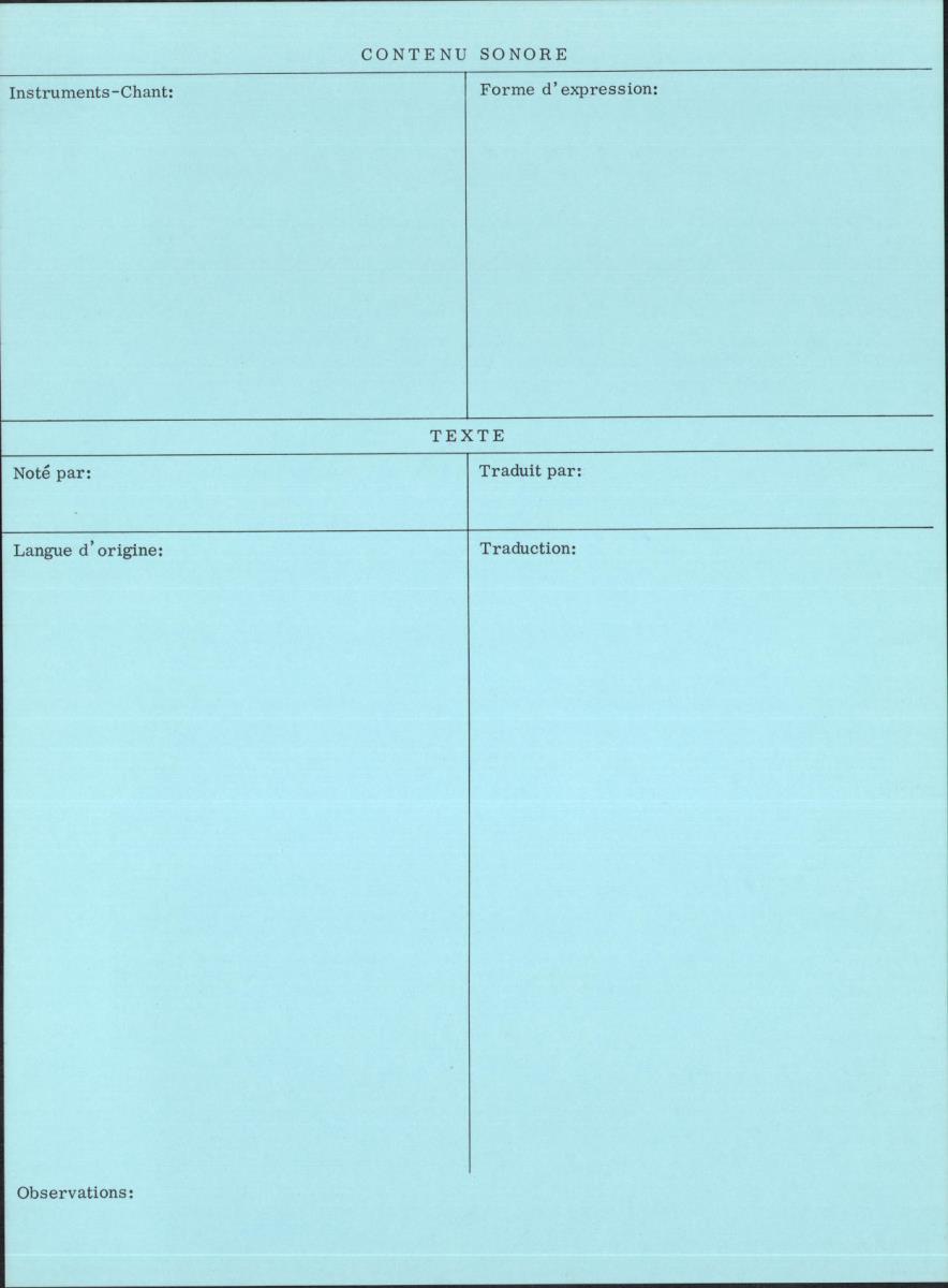 Arom I, 1979 - Aka, Repertoire