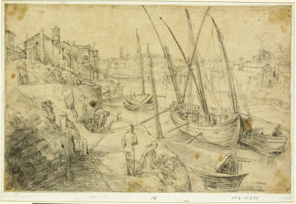 Blick auf den Ripetta-Hafen in Rom