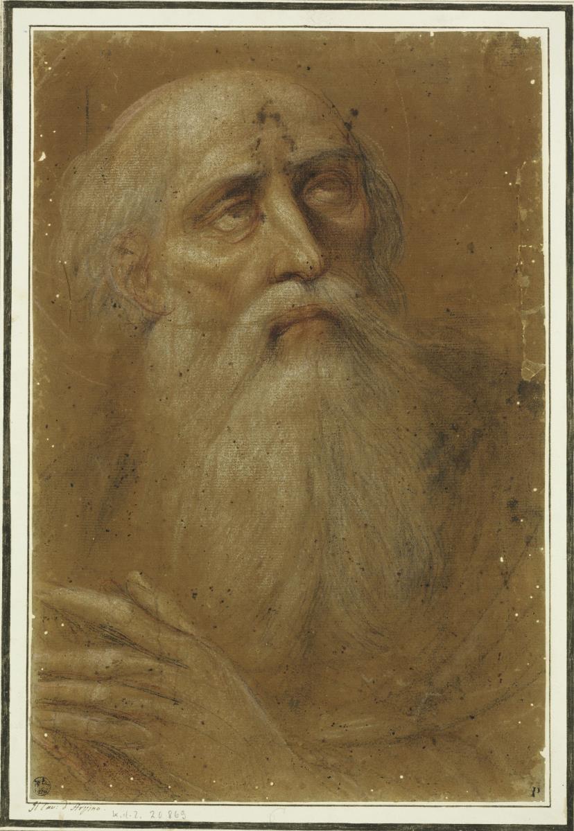 Studie für den Kopf des Heiligen Antonius im Gebet