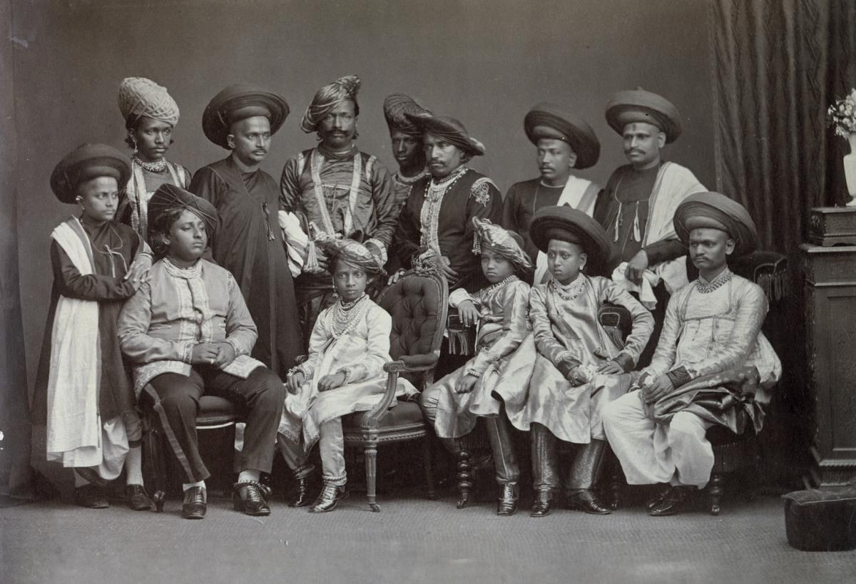 Der Maharadscha von Kolhapur und Gefolge