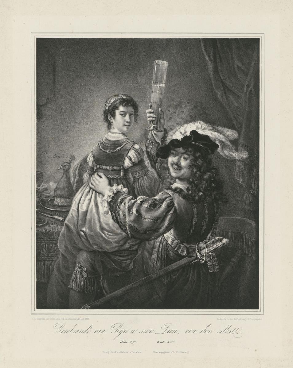Rembrandt und seine Frau Saskia, nach dem Bild in der Dresdenenr Galerie