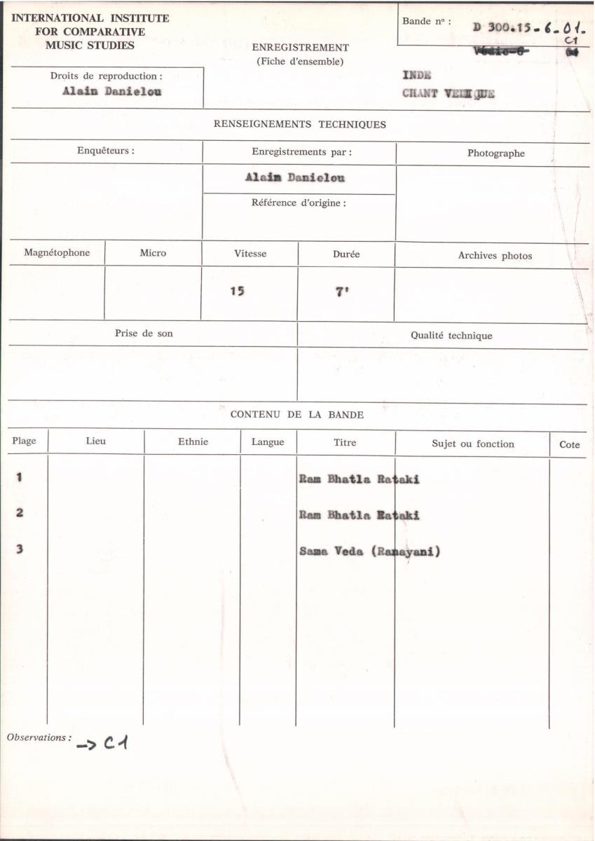 Inde / Chant Védique