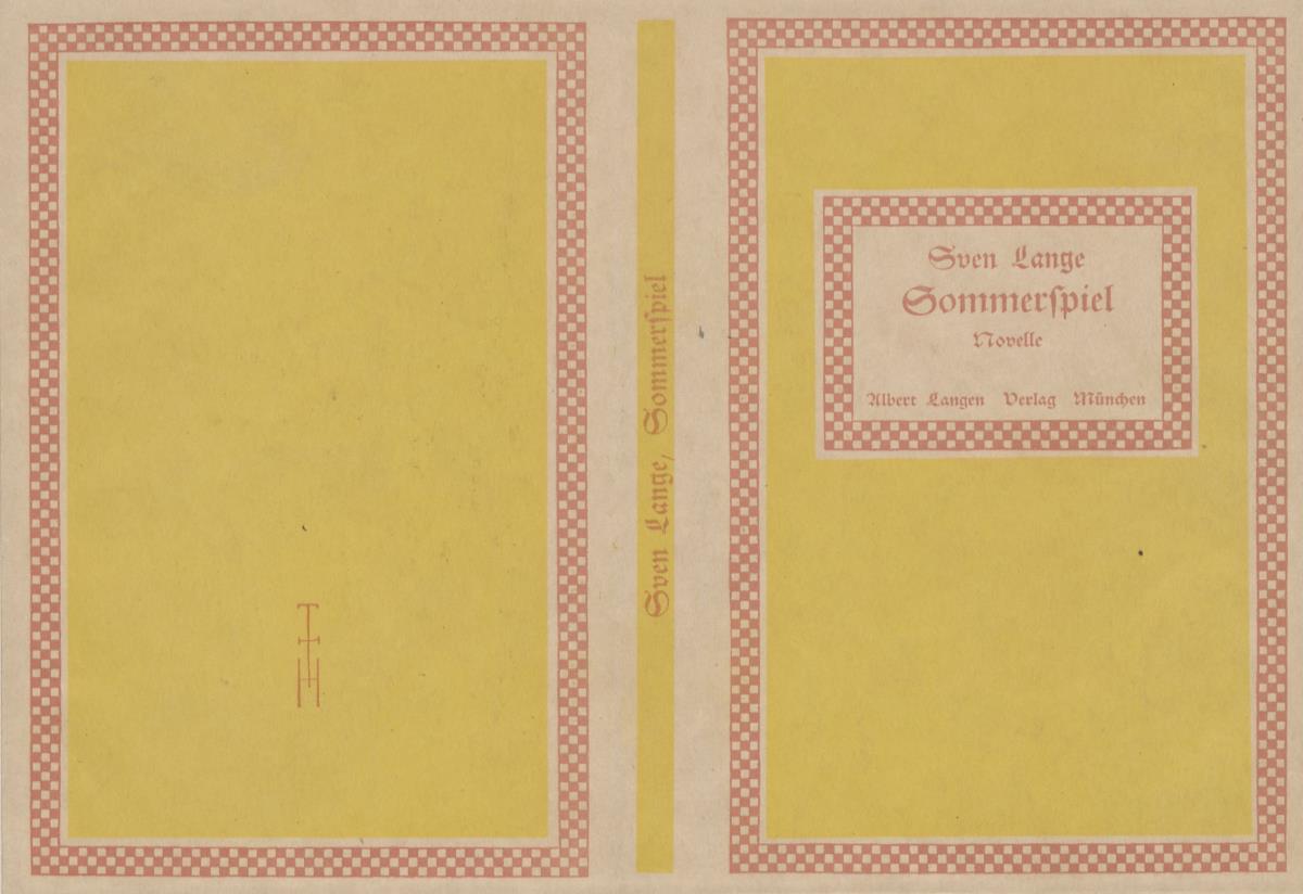 Buchumschlag Sven Lange, Sommerspiel