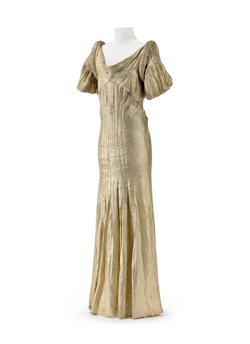Abendkleid aus Goldlamé